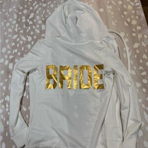 Women's White BRIDE Hoodie